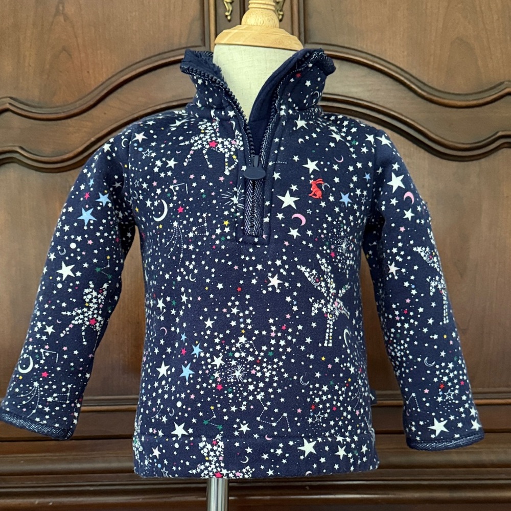 JOULES Navy Star Print Pullover Size 2T